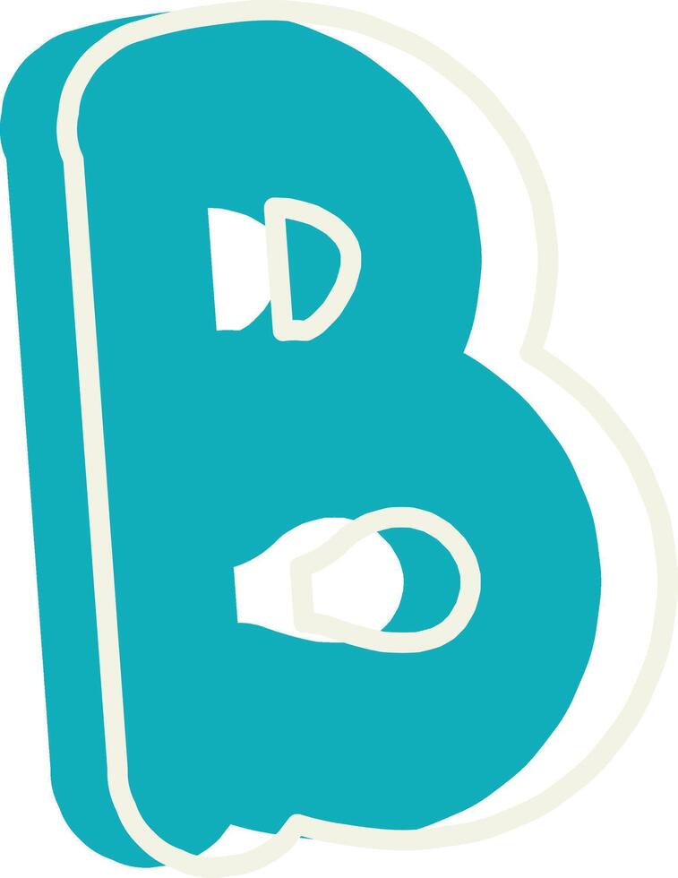 Playful Letter B vector