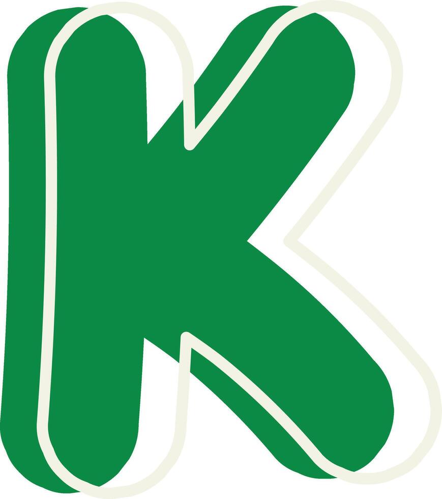 Playful Letter K vector