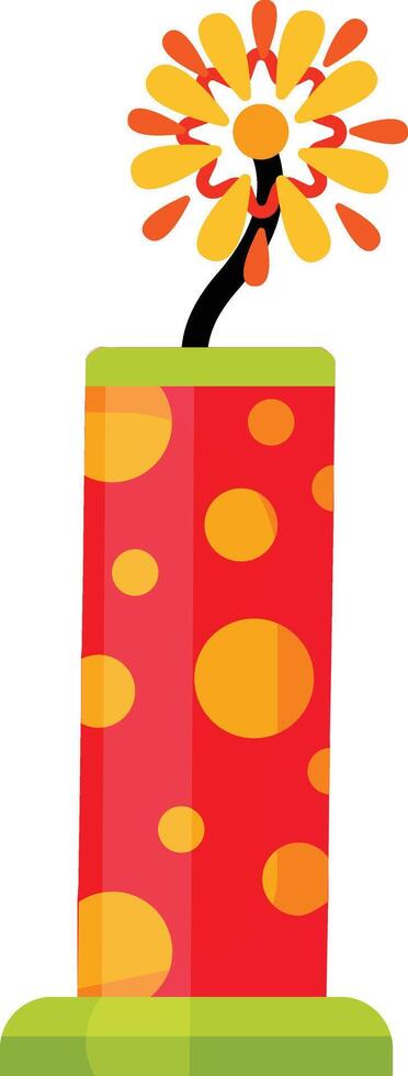 Red and Yellow Firework vector