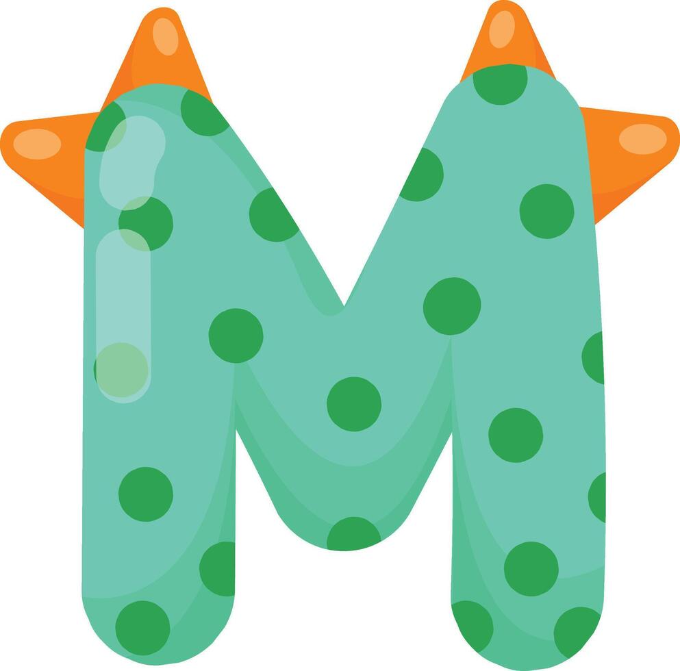 Dinosaur Letter M vector