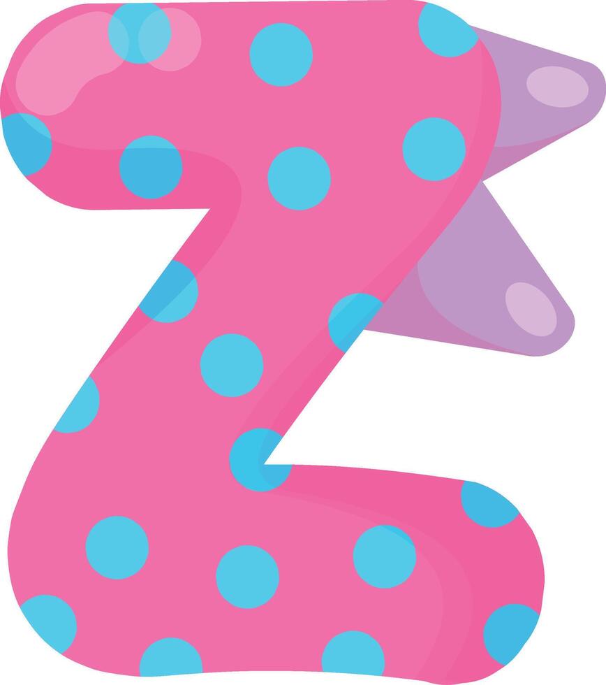 Dinosaur Letter Z vector