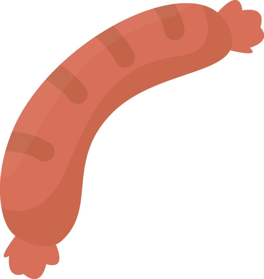Grilled Sausage with Bite Mark vector