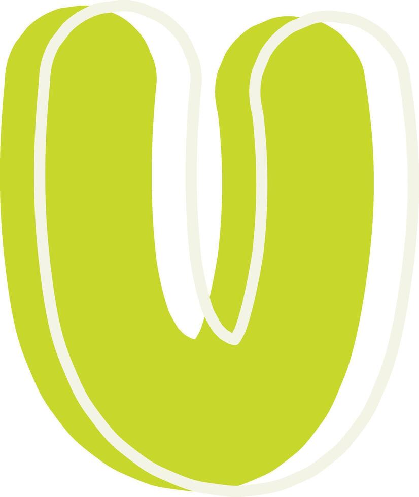 Playful Letter U vector