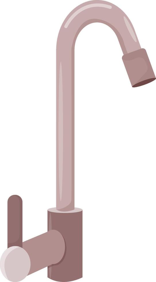 Modern Silver Bathroom Faucet vector