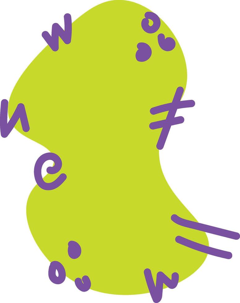 Green and Purple Patterned Shape vector