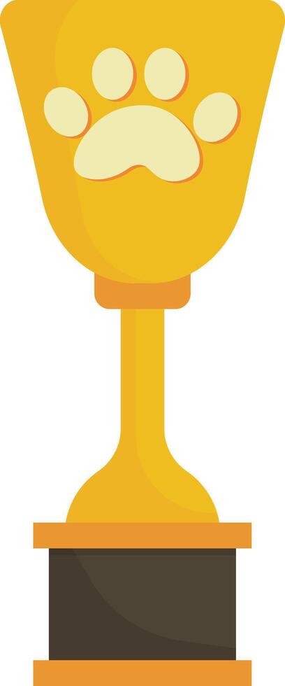 Gold Dog Trophy vector