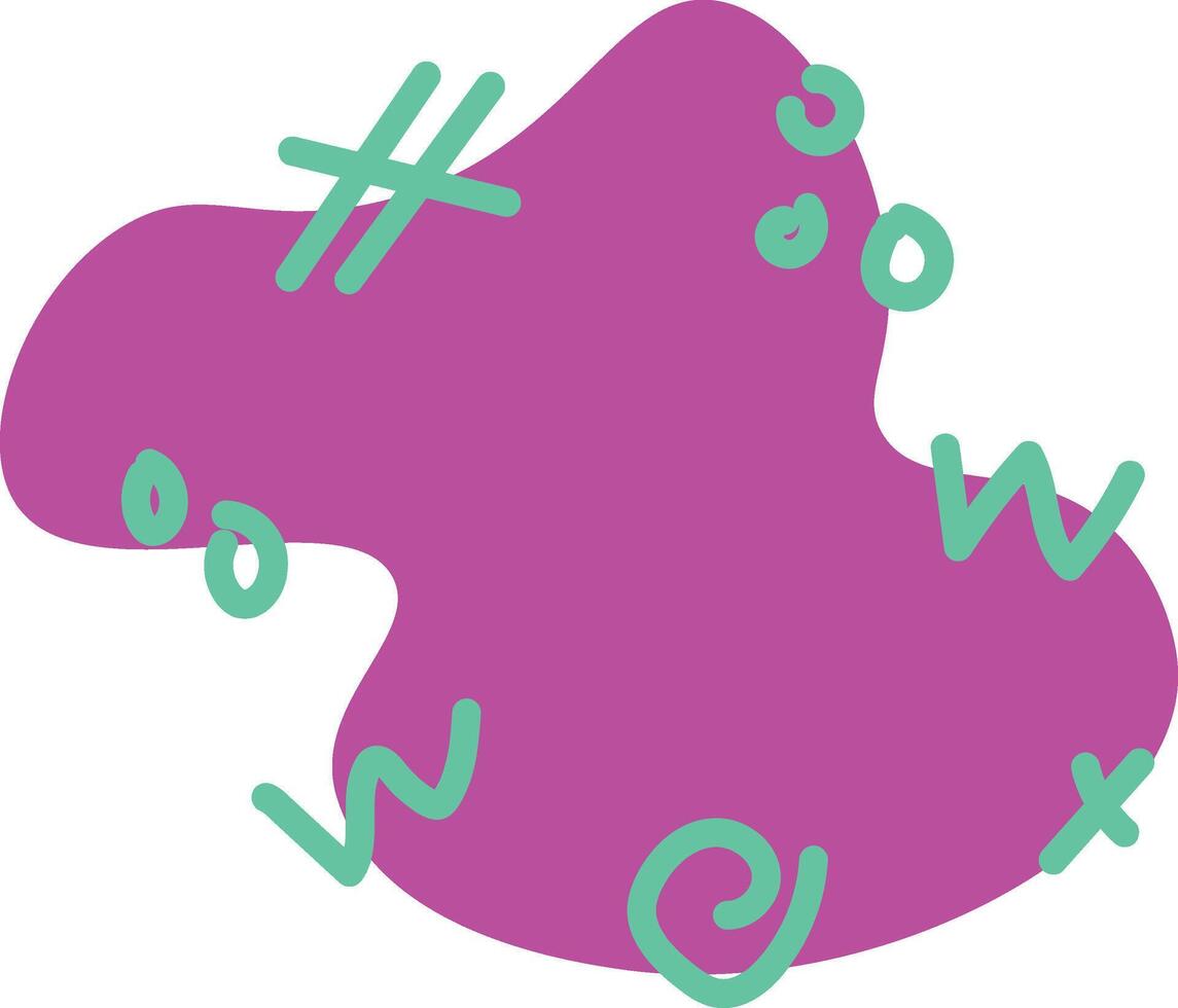 Pink and Blue Abstract Form vector