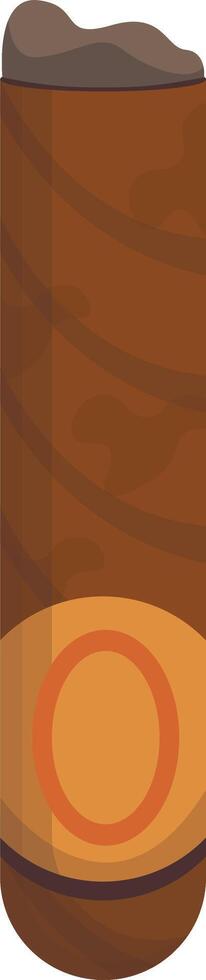Brown Burnt Cigar Tube vector