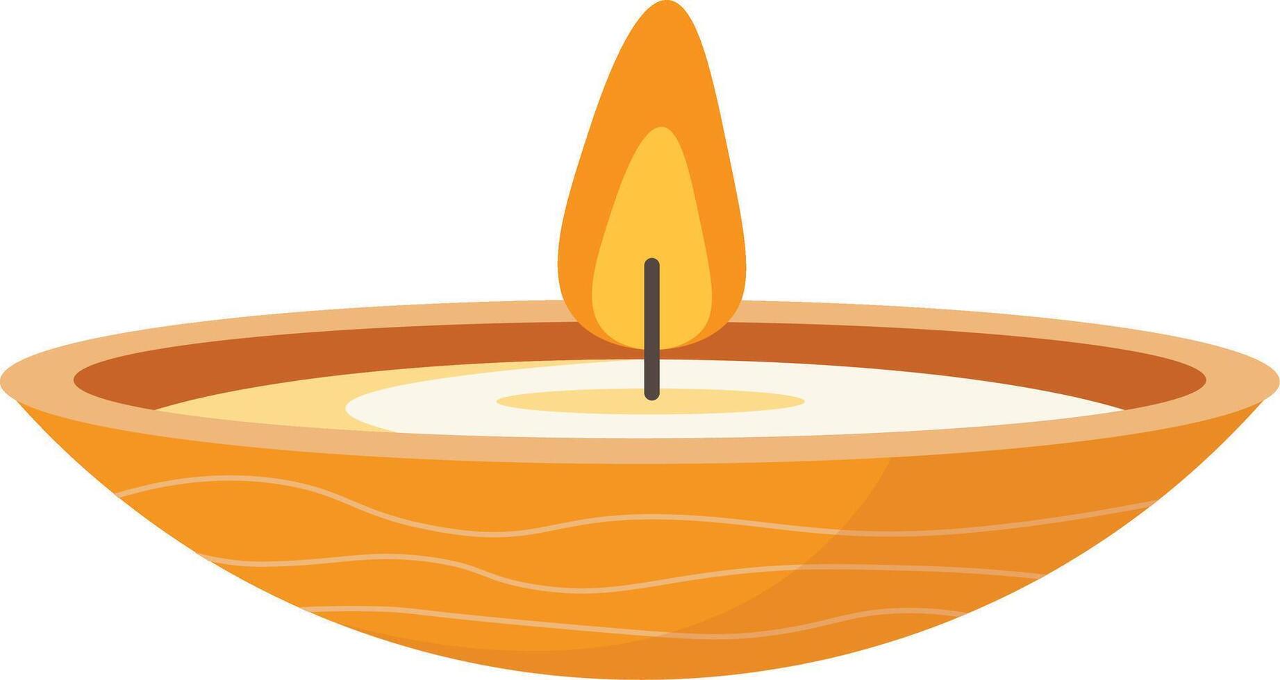 Floating Clay Oil Candle vector