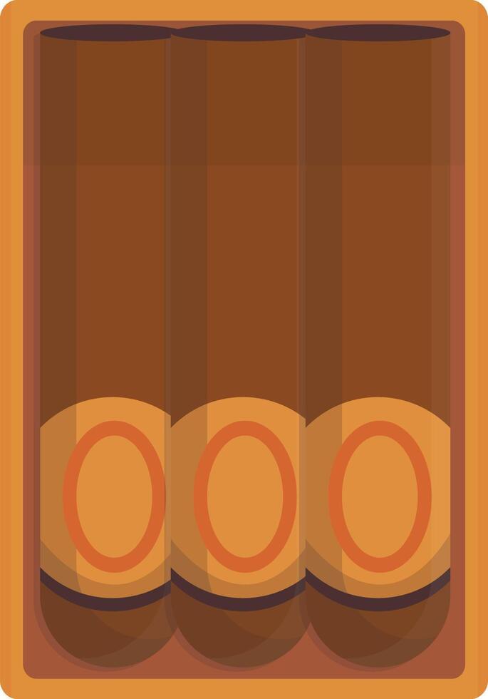 Humidor with Multiple Cigars vector