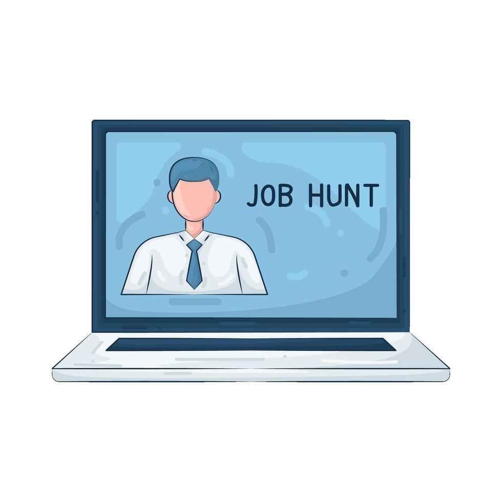 Online Job Hunt vector