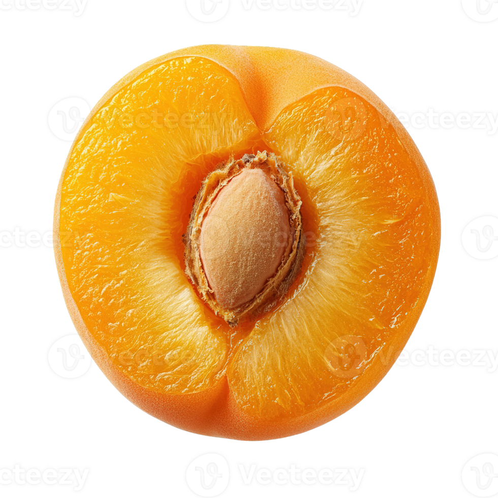 Apricot Featuring Cut Fruits with Rich Orange Color Isolated on Transparent Background png