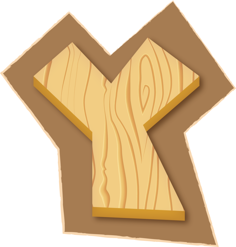 Letter Y, Magazine Wooden Cutout png