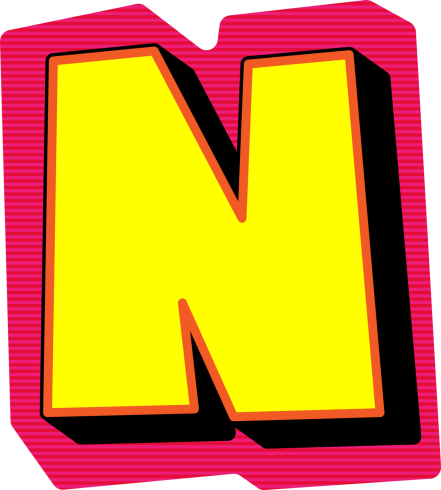 Magazine Ransom Note Cut Out, Letter N png