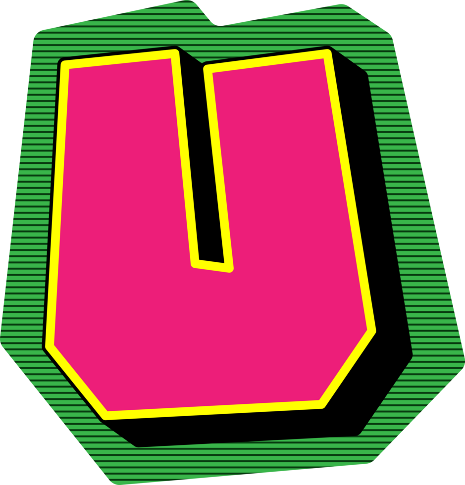 Magazine Ransom Note Cut Out, Letter U png