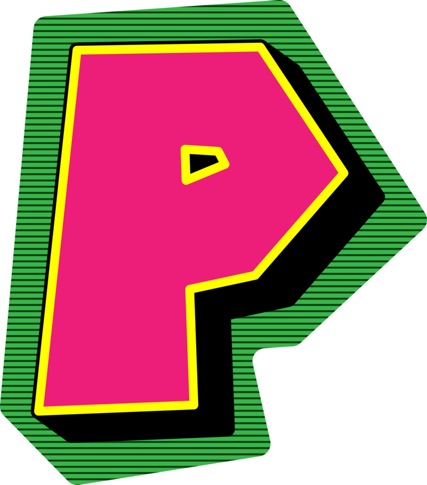 Magazine Ransom Note Cut Out, Letter P png