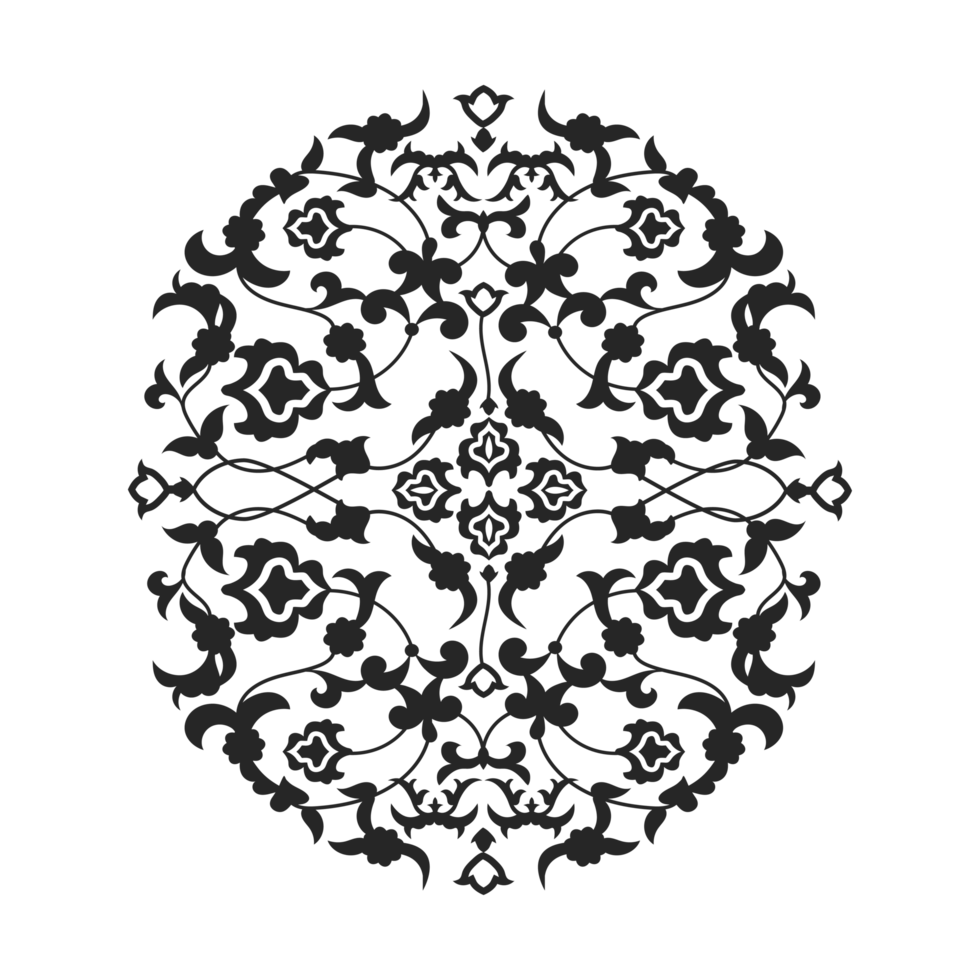 Elegant Scrollwork Ornament Design png
