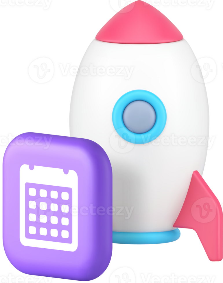Startup planning efficient management and productivity 3d icon png
