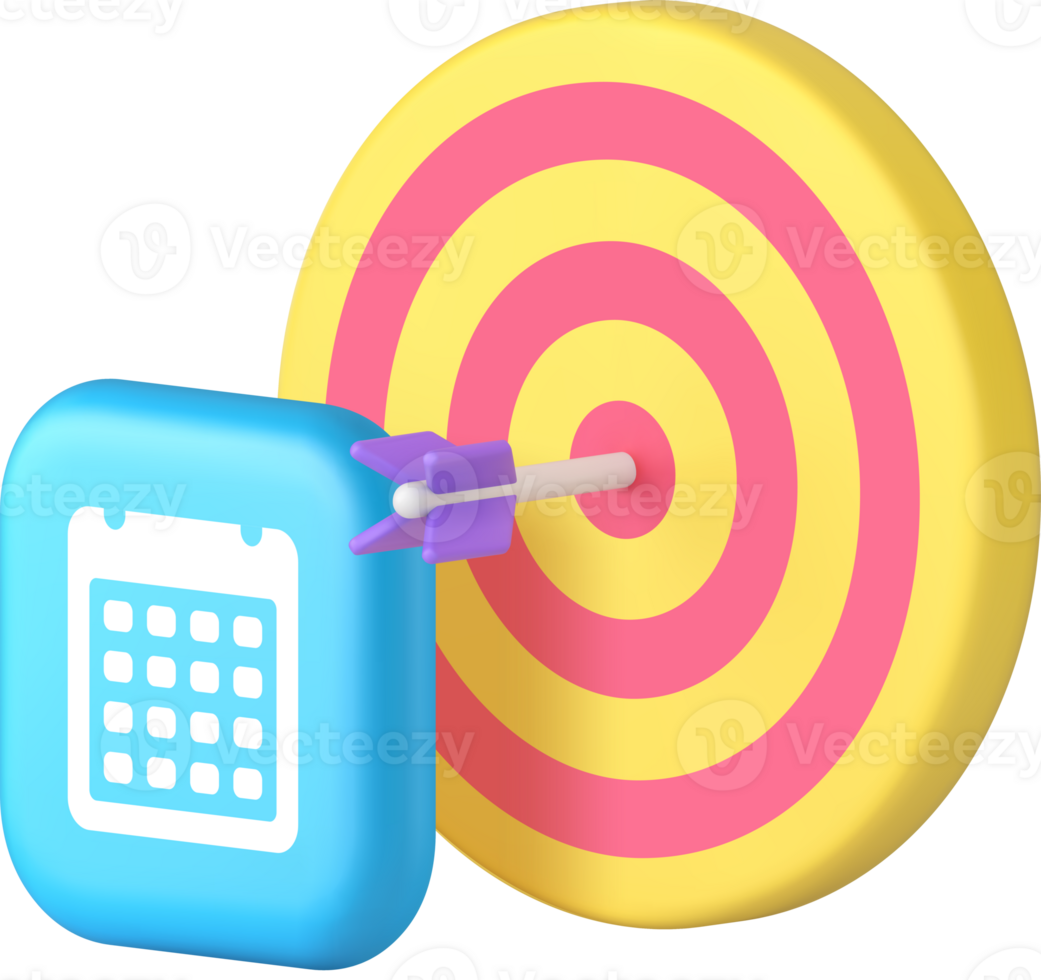Time management success business productivity efficiency 3d icon png