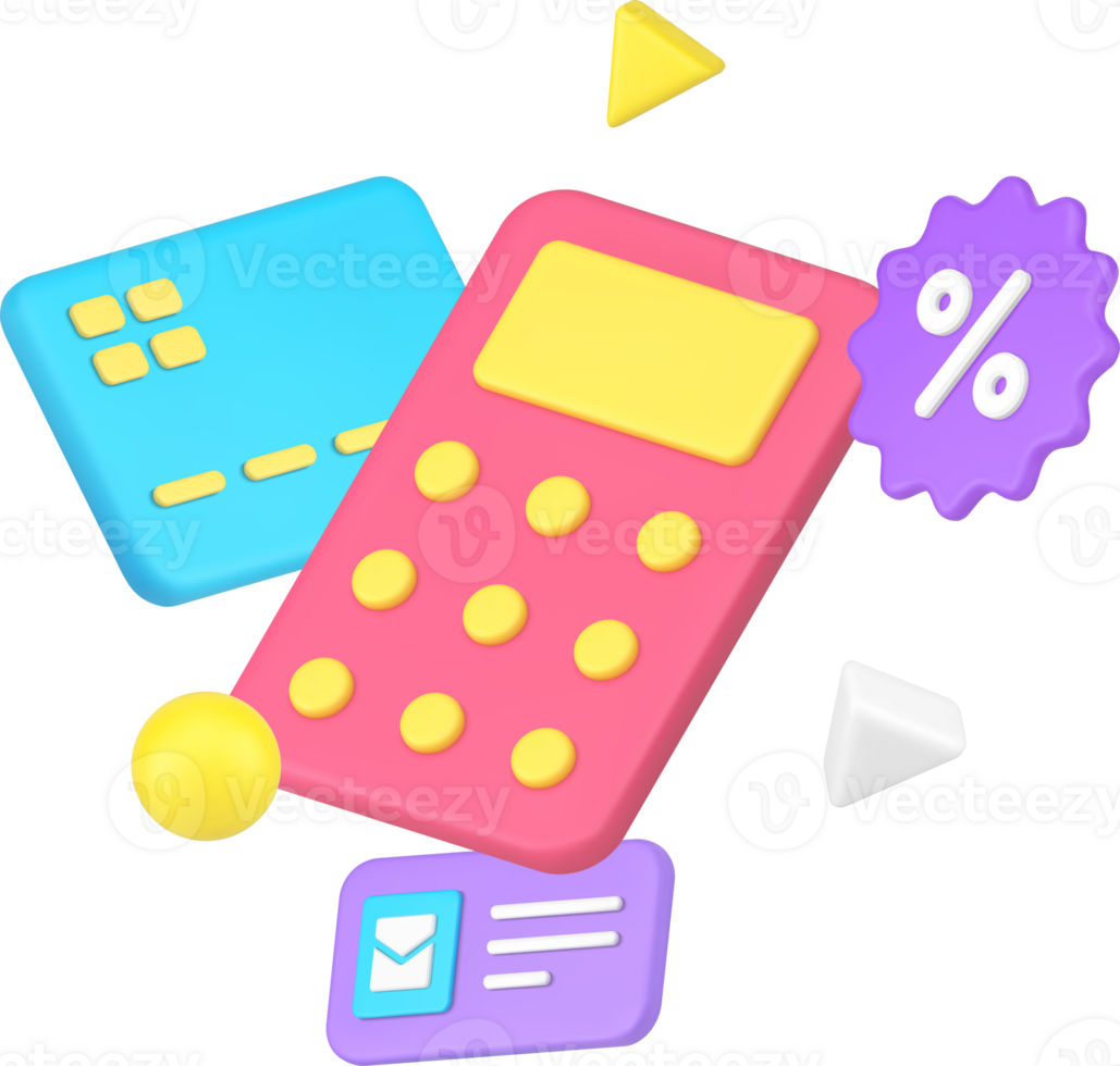 Accounting service sale discount banking special offer 3d icon png