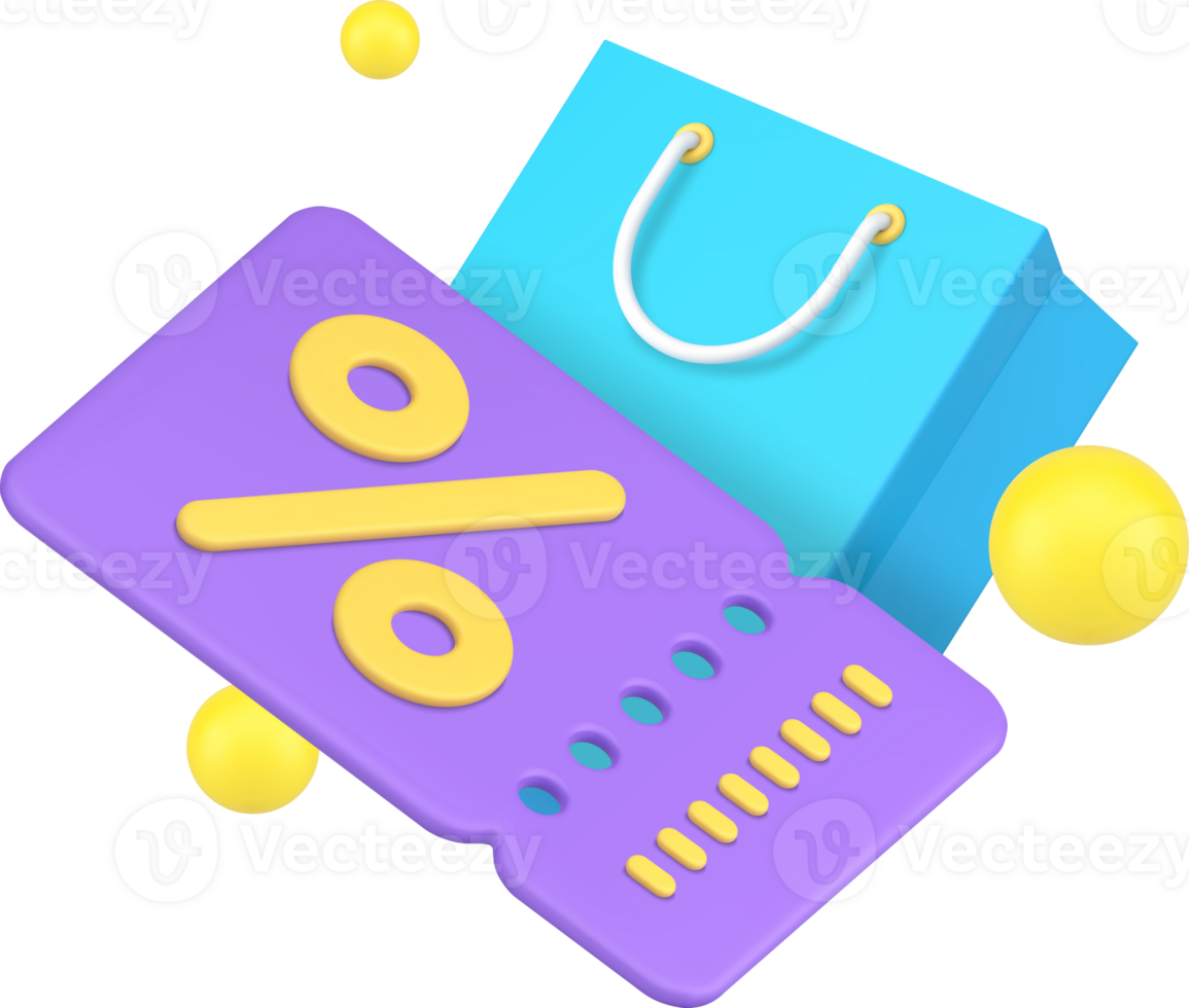 Shopping sale discount buying goods special offer 3d icon png