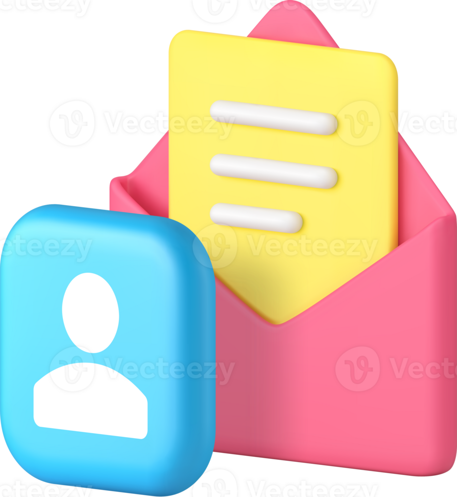 Chat message contact correspondence remotely communication 3d icon png