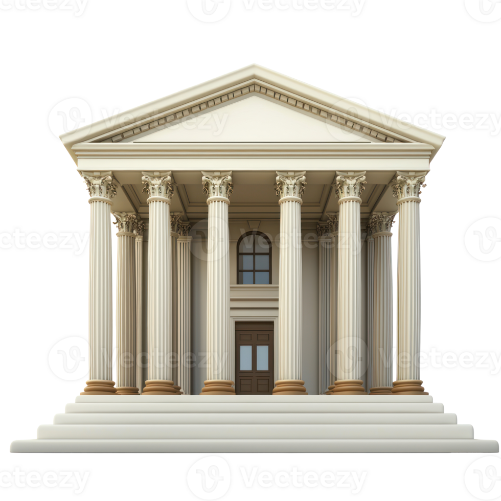 A Courthouse isolate on transparent background, png