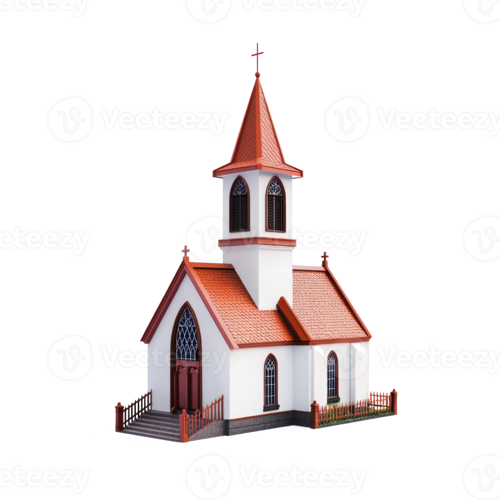 Church isolate on ,transparent background png