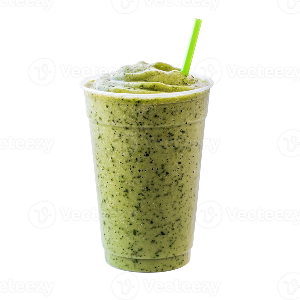 green smoothie with a straw on a transparent background png
