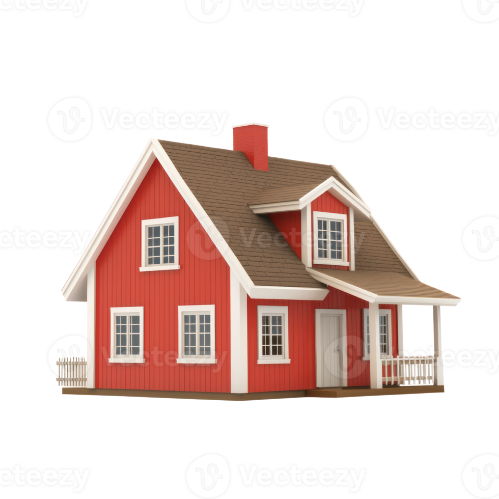 Farmhouse, isolate on transparent background png