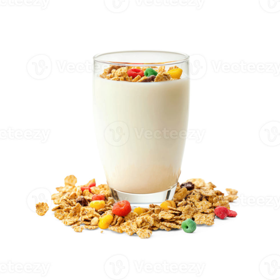 Cereal with Milk isolate on ,transparent background png