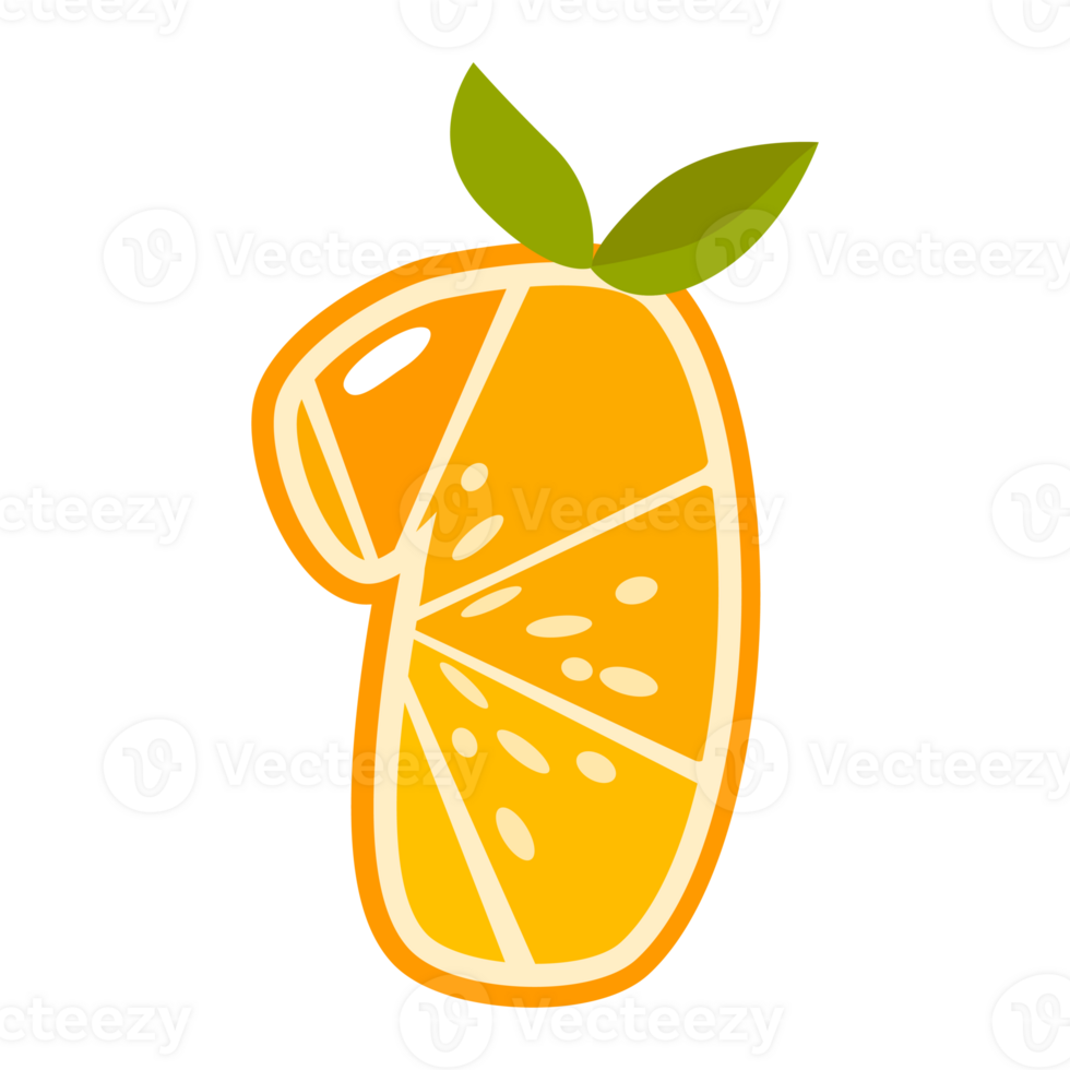 Orange fruit number One. Orange in the shape of number 1. Alphabet, letters, numbers and signs made png