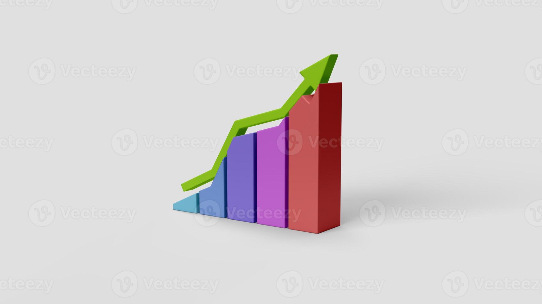 simple colored 3d graphic on the set, right view photo