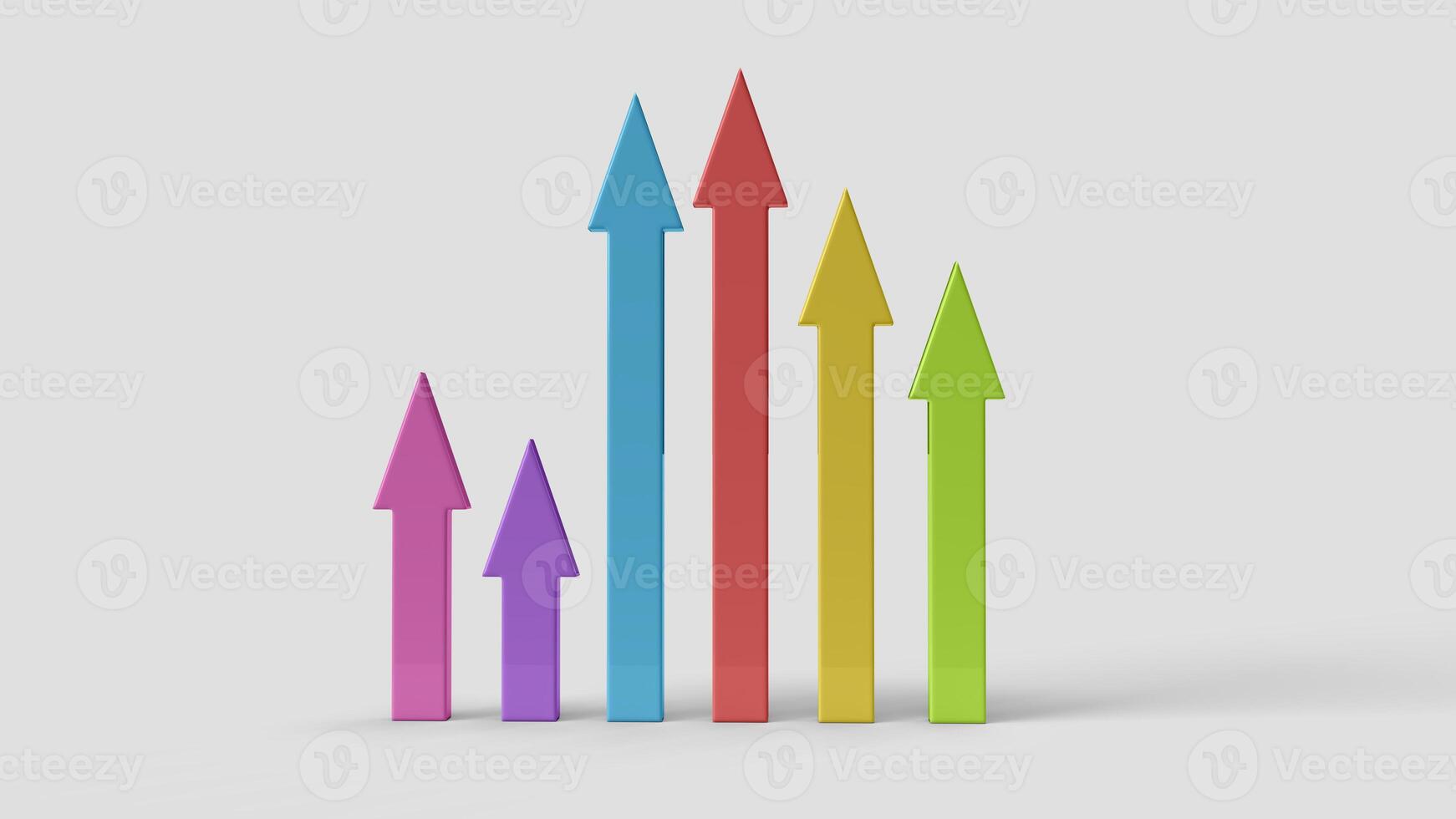 colorful 3D graphic-style arrows on the white backdrop photo
