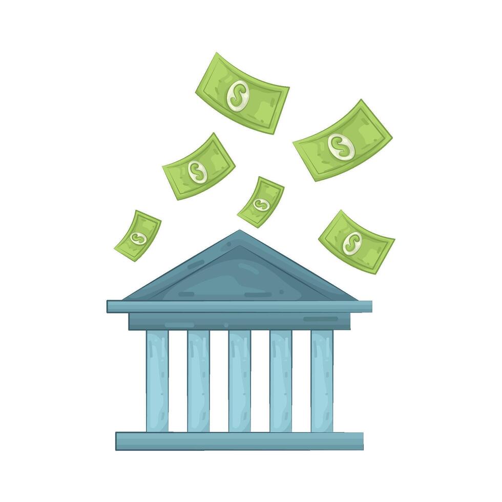 Illustration of bank corruption vector