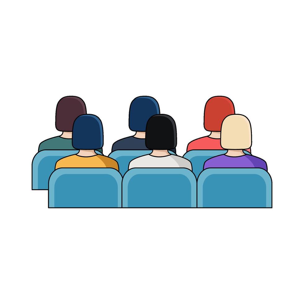 illustration of Audience people vector