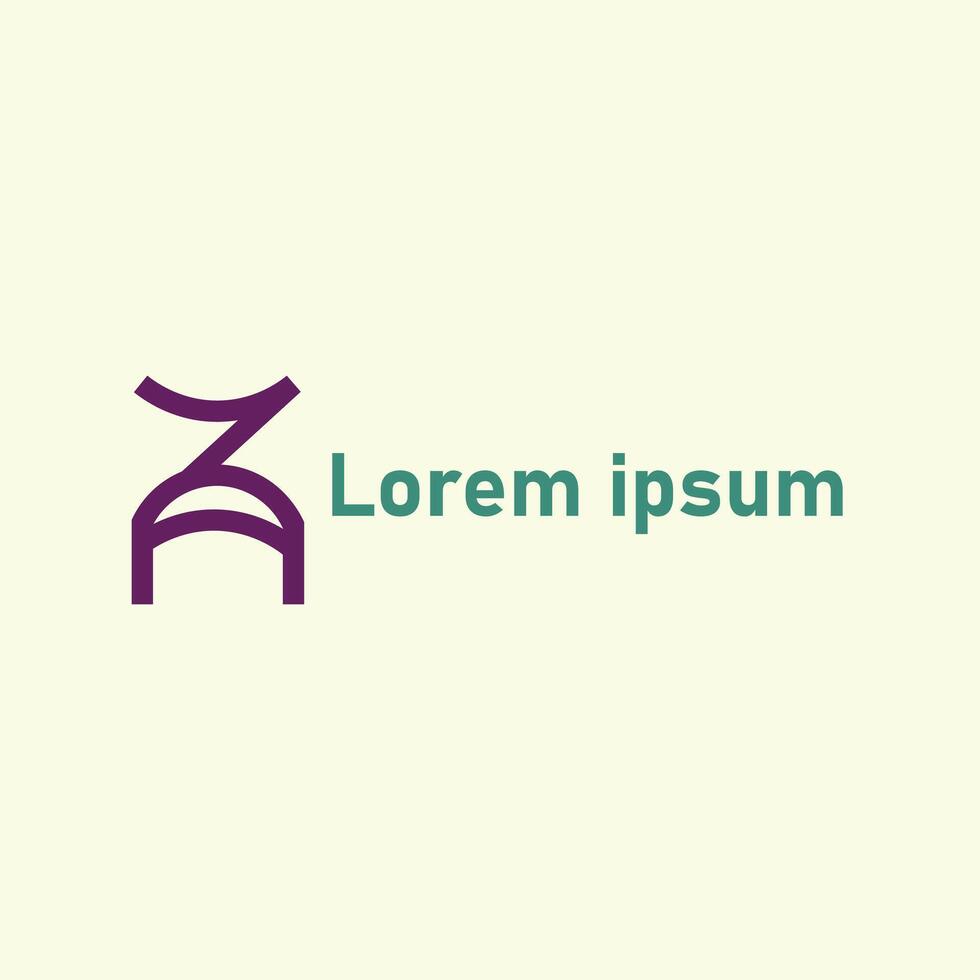 Creative combination of the letters Z and A in a modern logo design template, perfect for branding and identity. vector
