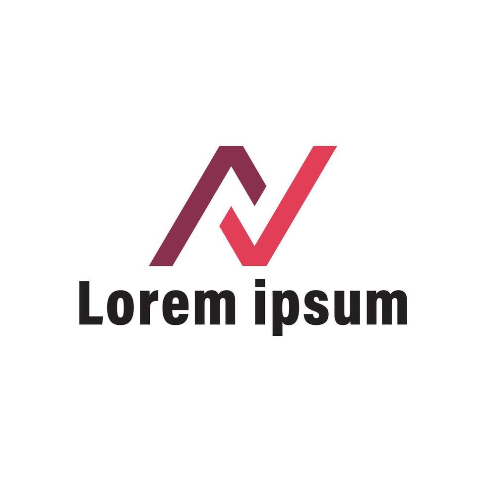 Modern and stylish N initial logo design with a clean and professional look vector