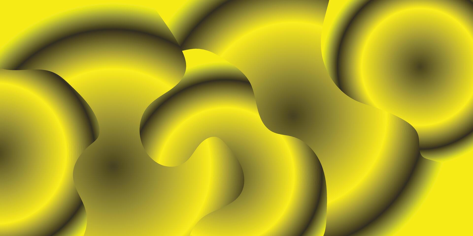 Yellow Abstract Background. A vibrant and dynamic abstract art piece with a captivating blend of yellow, and black. swirling and overlapping shapes creating an intriguing visual effect. vector