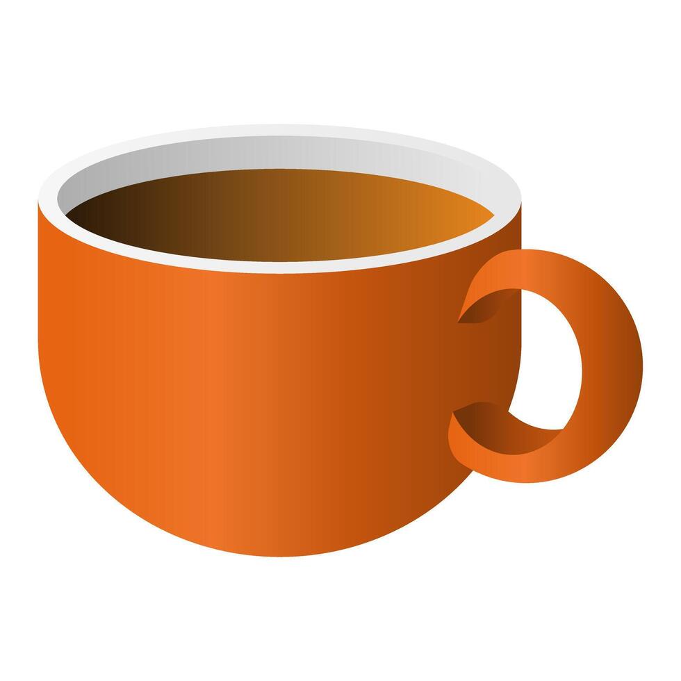 Fresh Coffee Cup. Porcelain Coffee Cup Element. Coffee Cup Icon. vector