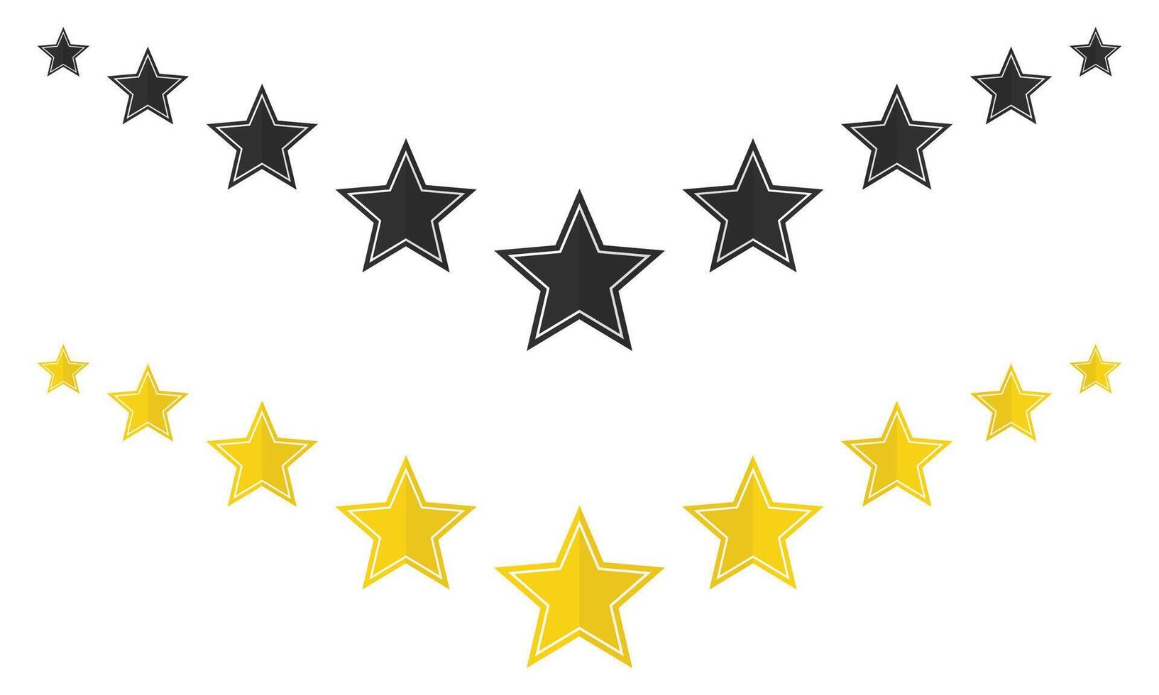 Star icon set illustration isolated on white background. vector
