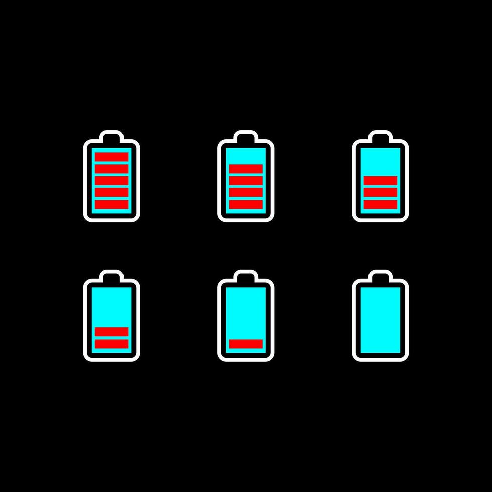 Battery Charge Level Icons vector