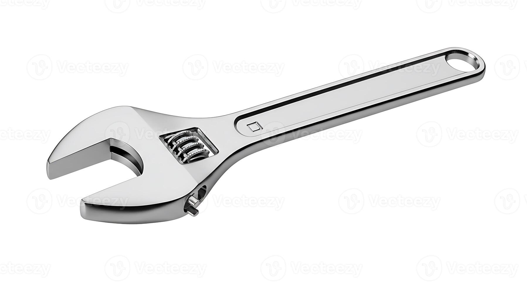 Adjustable Wrench Isolated Showing Tool for Mechanical Repair Work photo