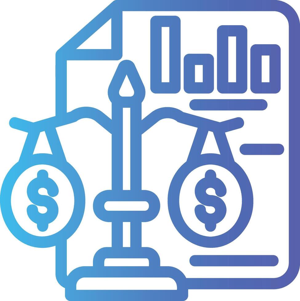 balance sheet in flat design style vector