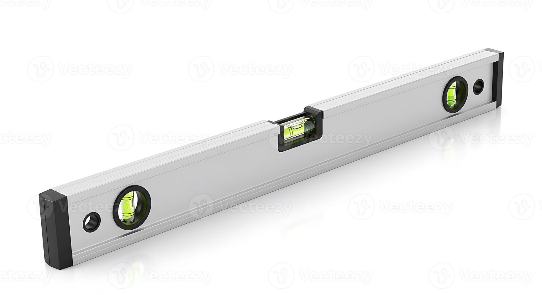 Using a Spirit Level for Accurate Measurement and Alignment on White photo