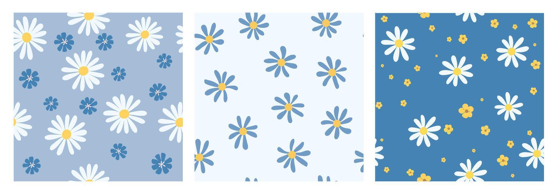 Summer botanical texture in hippie style for fabric, textile, wallpaper, wrapping design. Flat illustration vector