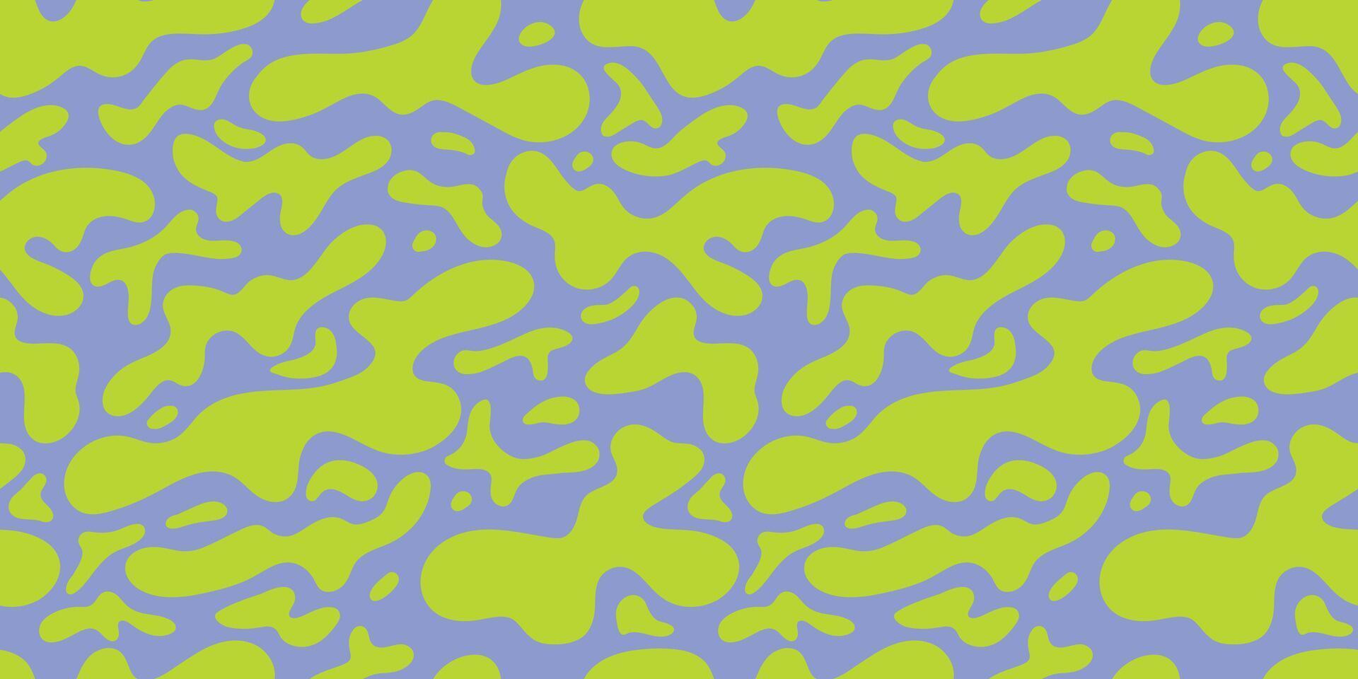 Modern minimalist art print background of psychedelic curvy shapes on colorful pastel backdrop. Neon fashion fabric, liquid texture design. vector