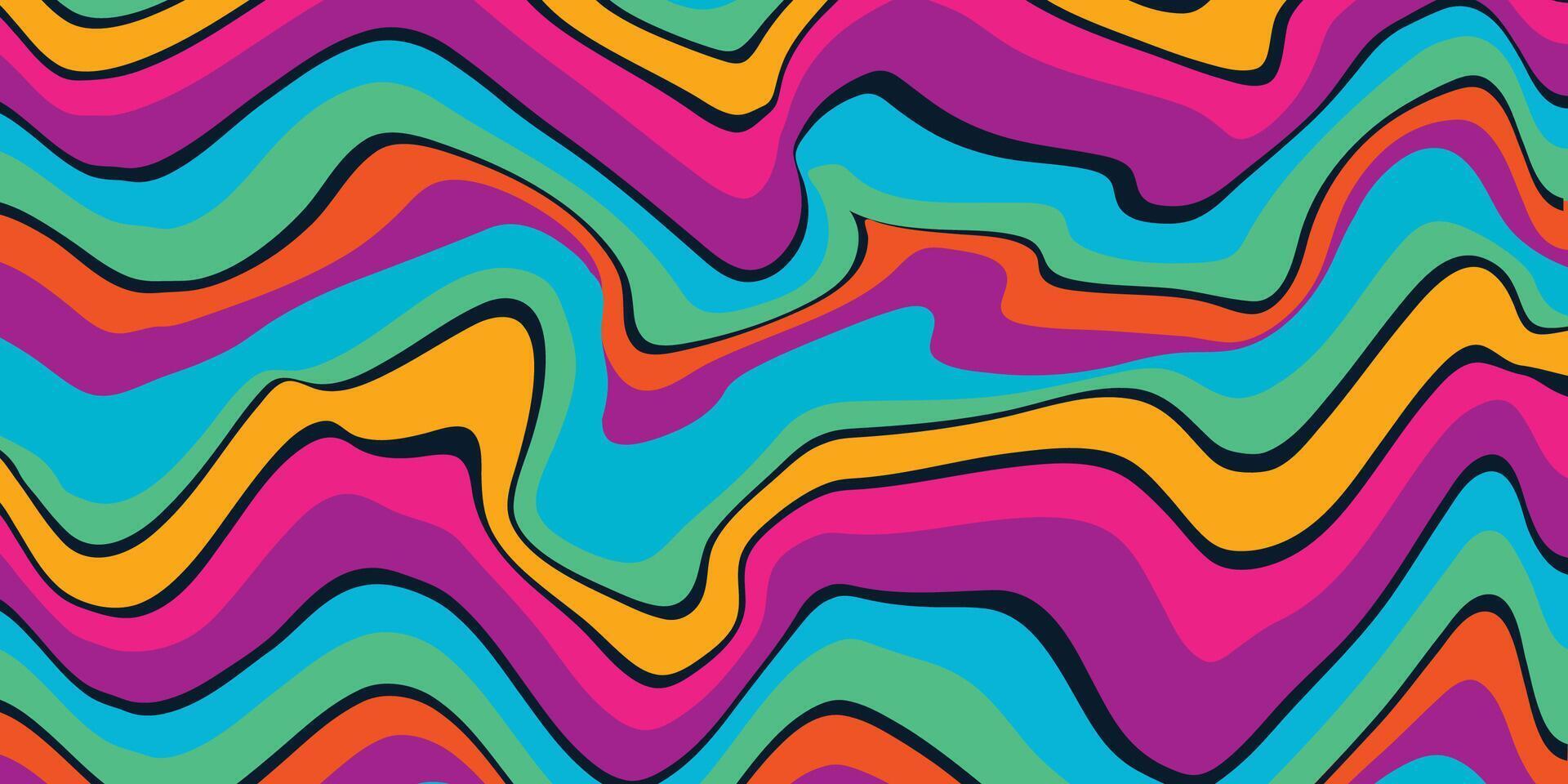 Trippy distorted image with light diffraction effect in the psychedelic style of the '80s - 90s vaporwave. vector