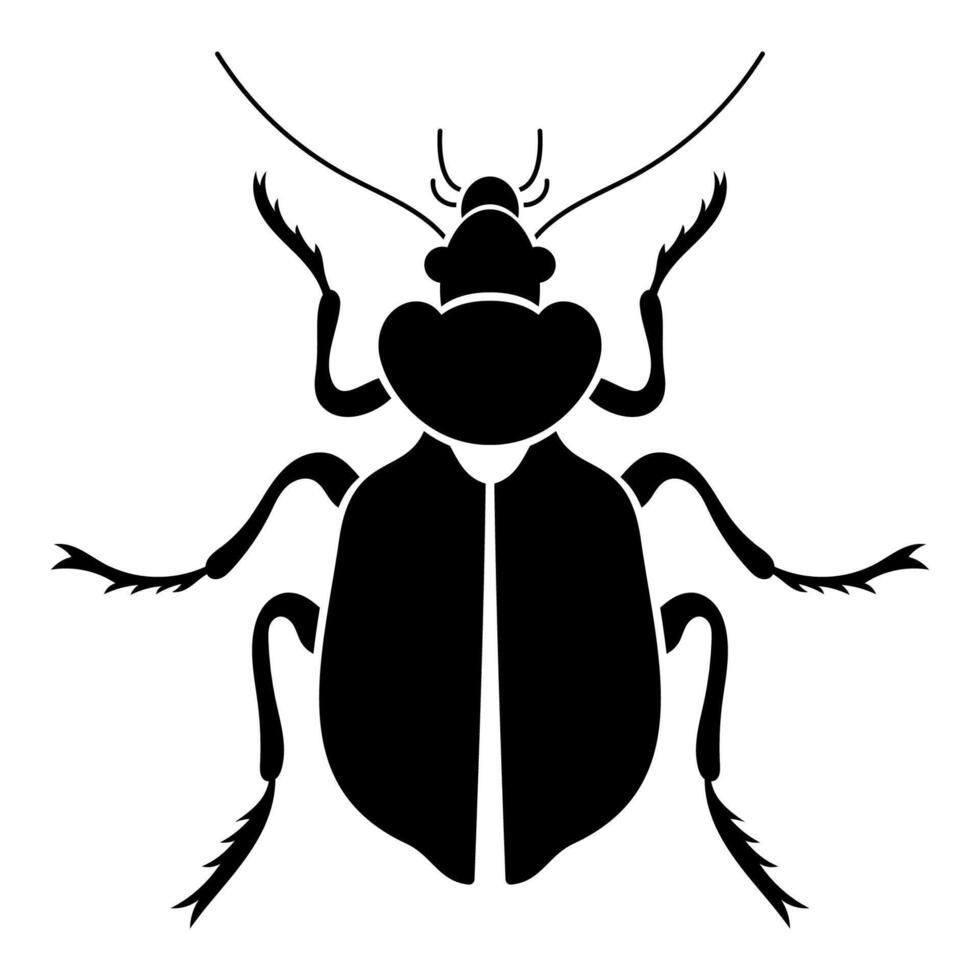 Black silhouette of epimetopidae beetle vector