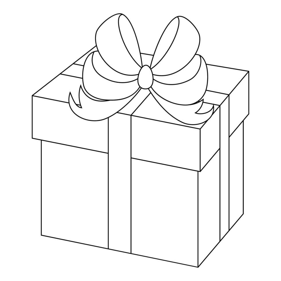Cartoon flat present vector